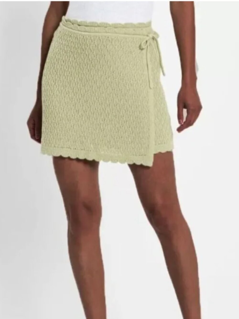 Future Collective High Rise Sweater Wrap Mini Skirt